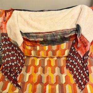 Gorgeous Faux Fur and Silk Scarf